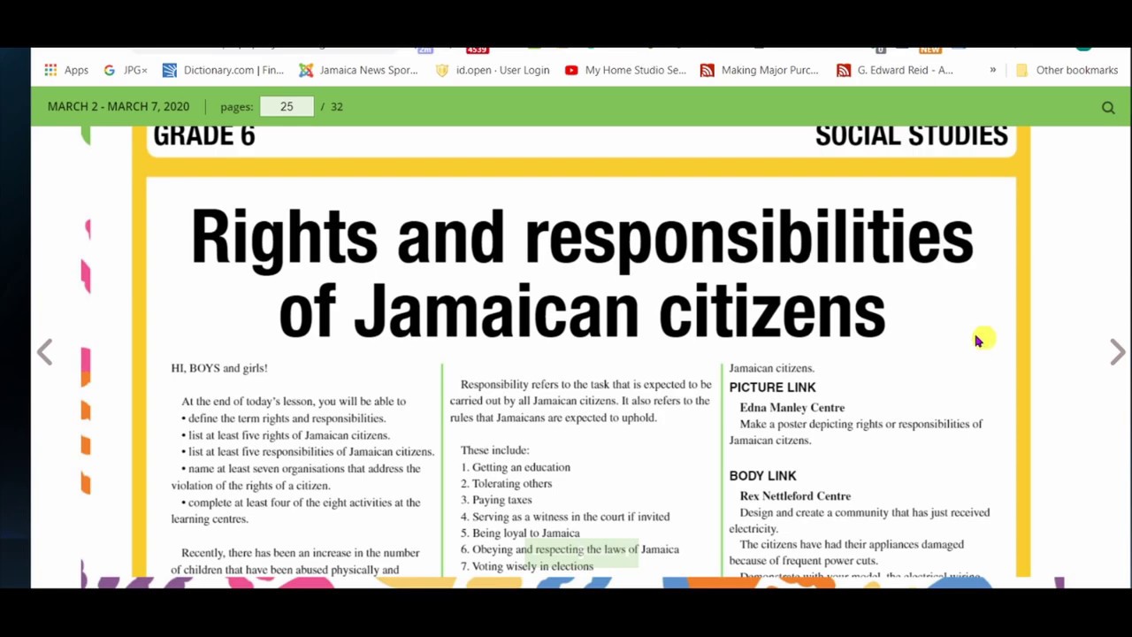 Rights of a Jamaican Citizen