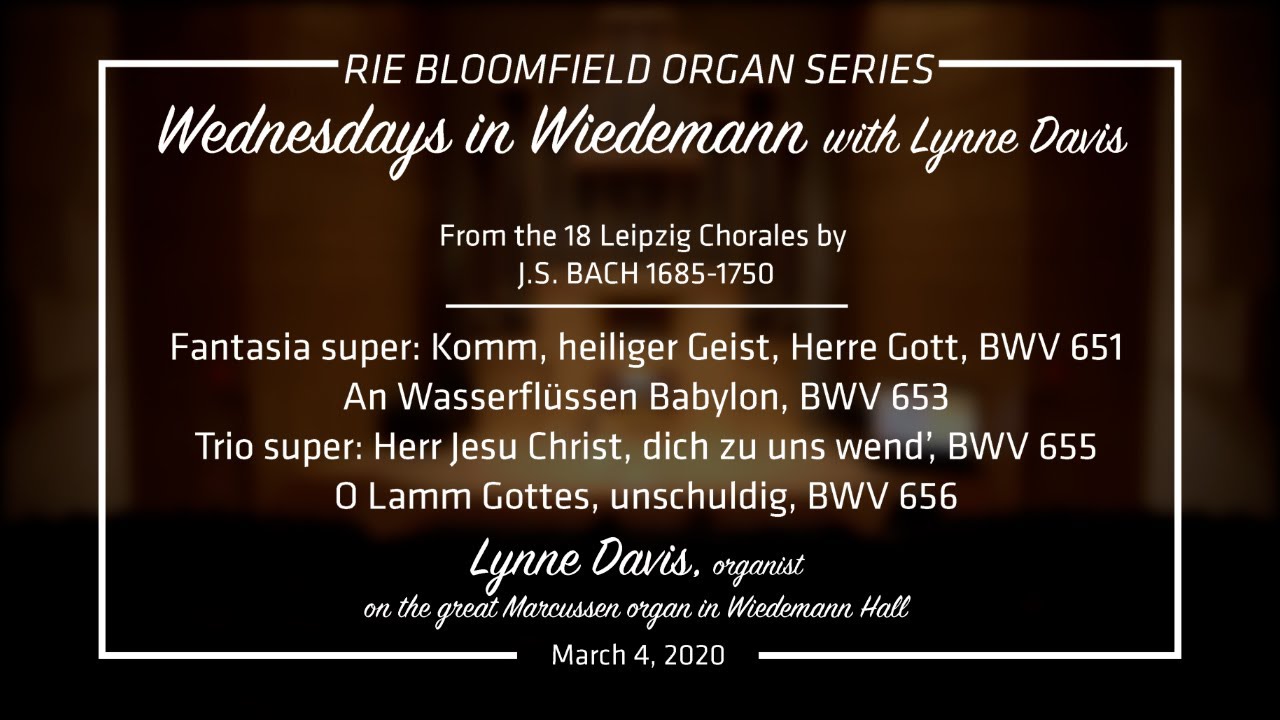 Wednesdays in Wiedemann - March 4th, 2020