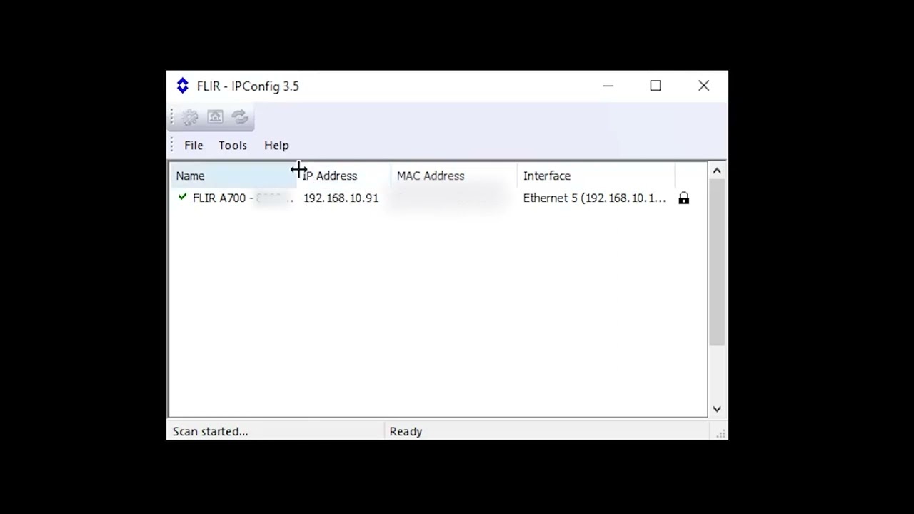 FLIR Camera Setup: Connecting to Network (A50 A70 A400 A700 Cameras)