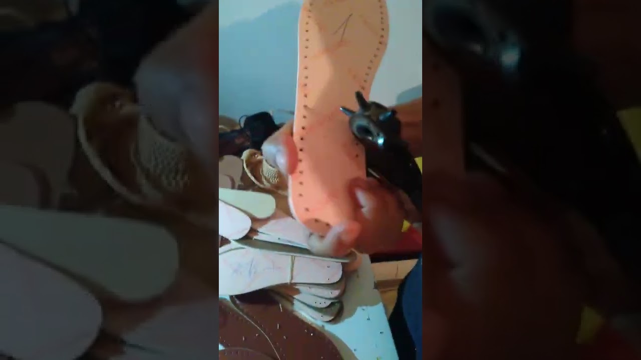 Stages of making shoes from raffia                #raffia#رافيا#shoes#hand_made#raphia_shoes#morroco