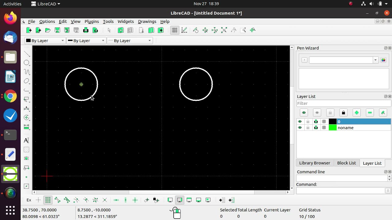 LibreCAD Copy Paste Shortcuts