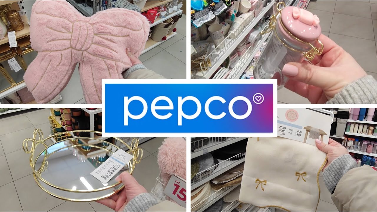 PEPCO 🛍️ FIRANKA W KOKARDKI HIT 💖 ZŁOTA PATERA I TORBY NA ZAKUPY 💖 PRZEGLĄD PÓŁEK