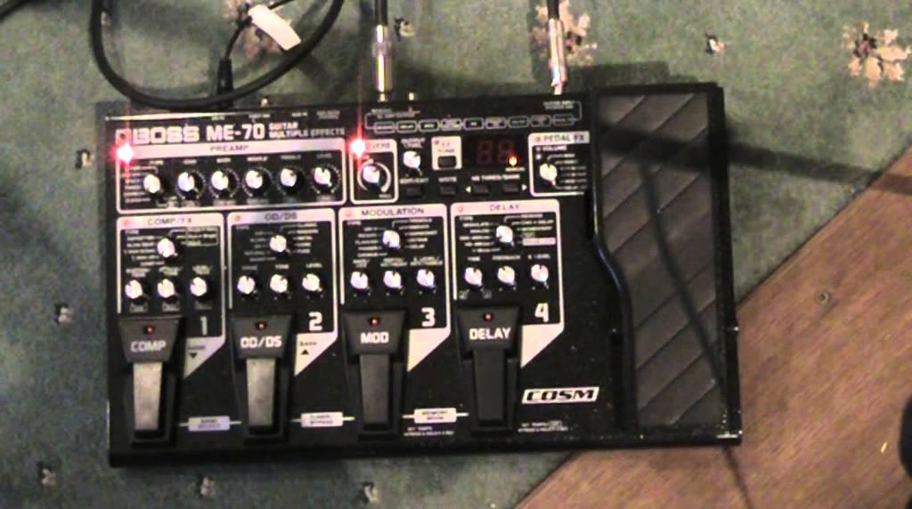 A Review of the Boss M E 70 Multi effect unit's expression pedal.
