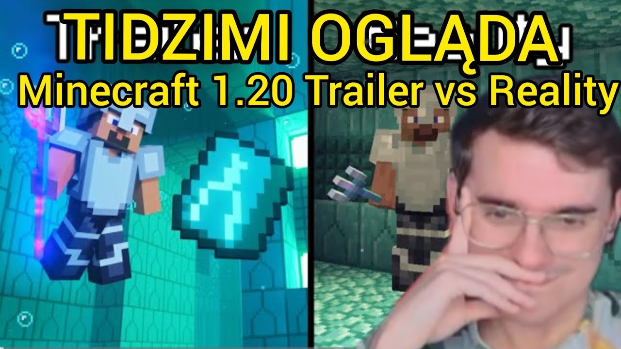 TIDZIMI OGLĄDA - Minecraft 1.20 Trailer vs Reality