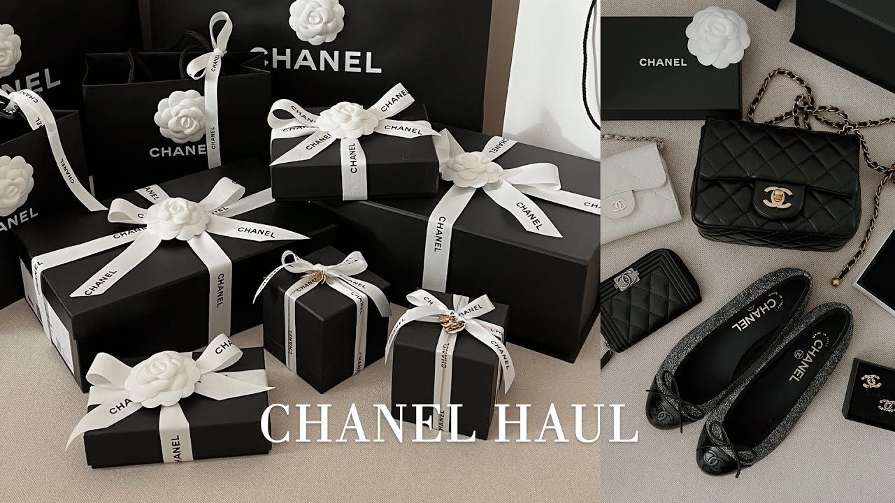 SUB) CHANEL HAUL 샤넬 언박싱 같이해요 📦 (골드볼 쁘띠삭, 발레리나 플랫, 코코크러쉬 반지, 샤넬 미니백)