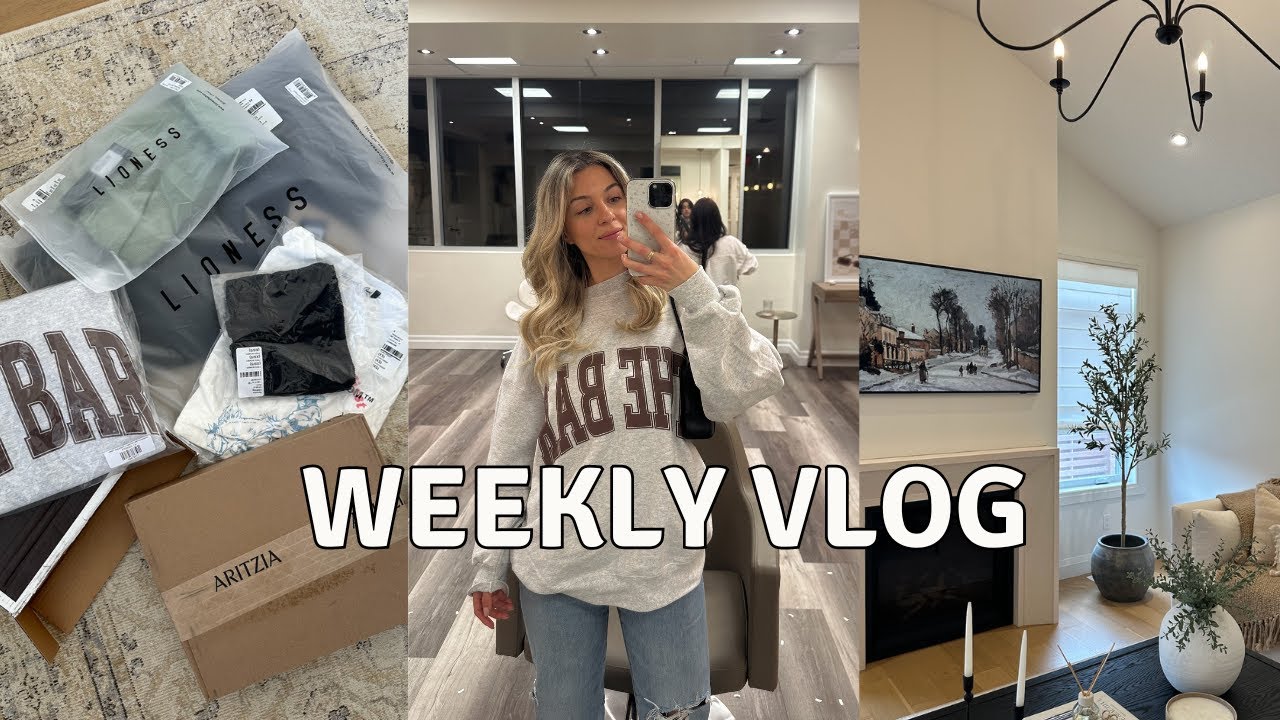 FEW DAYS VLOG: Revolve & Aritzia spring clothing haul, hair extensions, cleaning up around the house