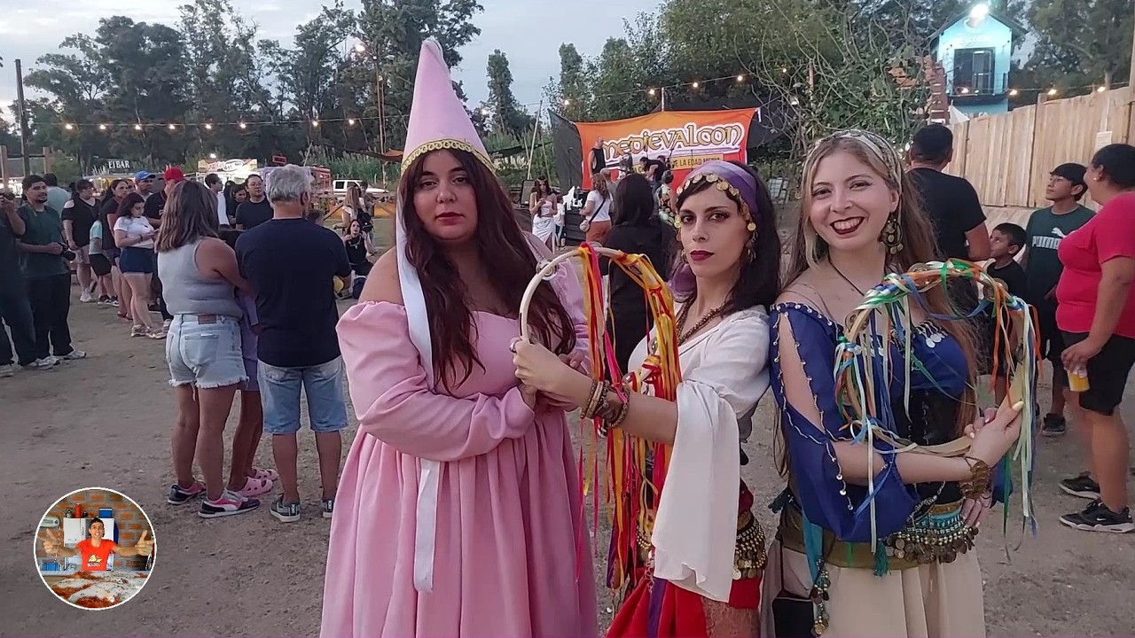 Visitando feria medieval