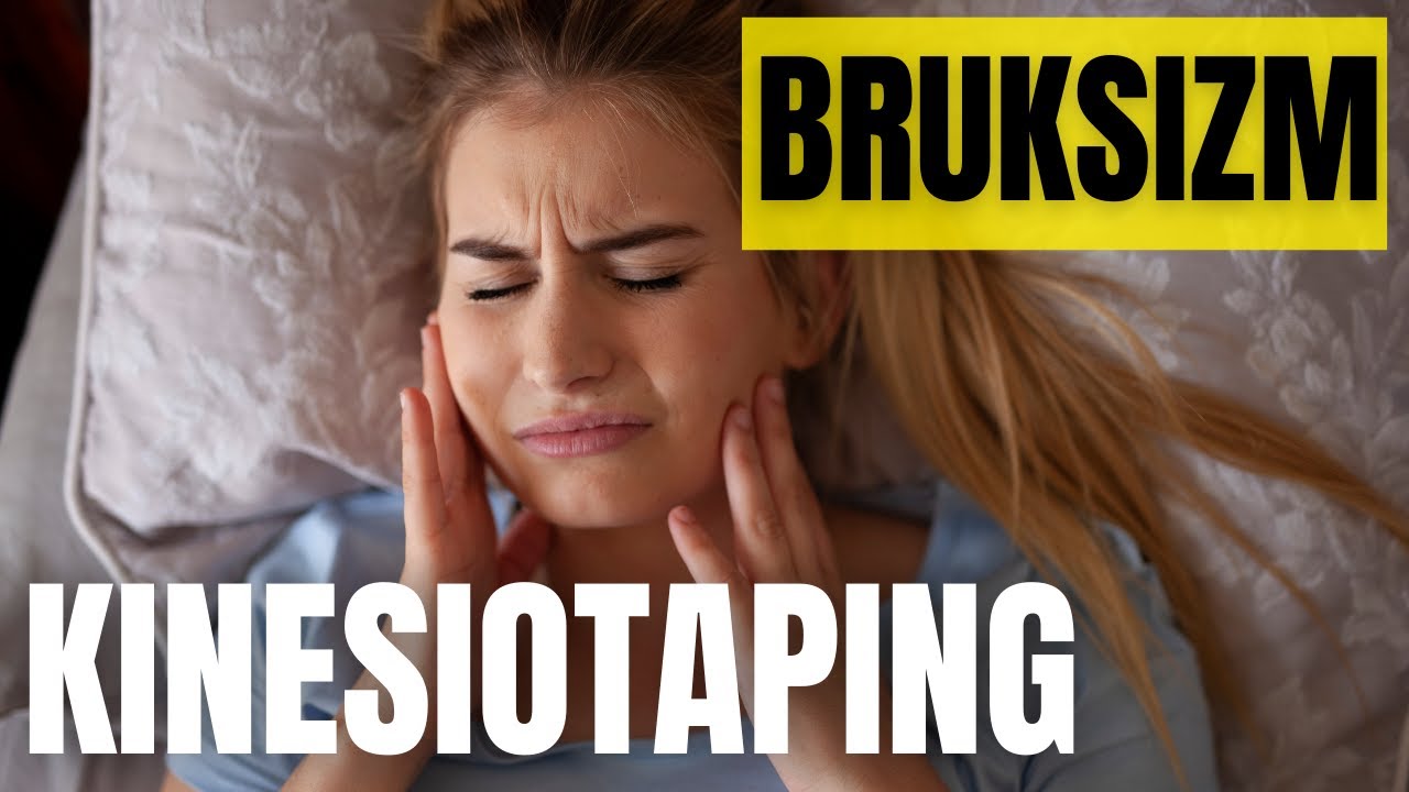 Kinesiotaping na zaciskanie zębów. Samodzielna aplikacja.