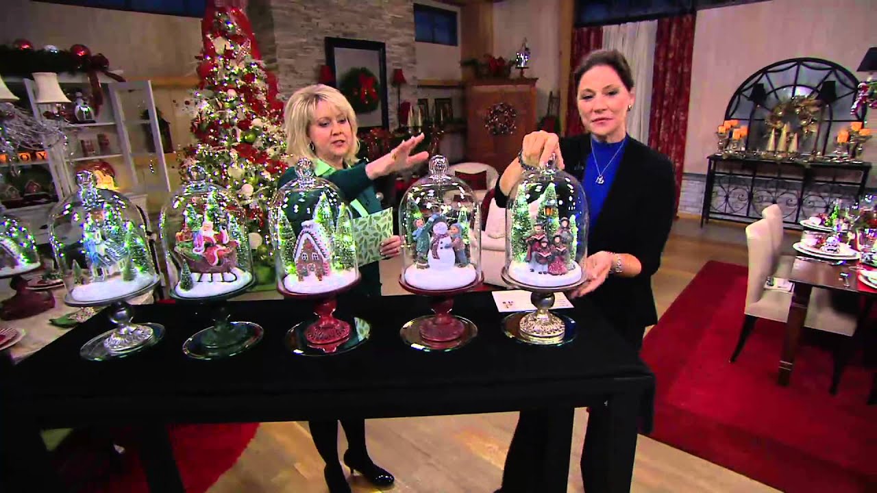 Illuminated Holiday Scenes Under Glass by Valerie on QVC