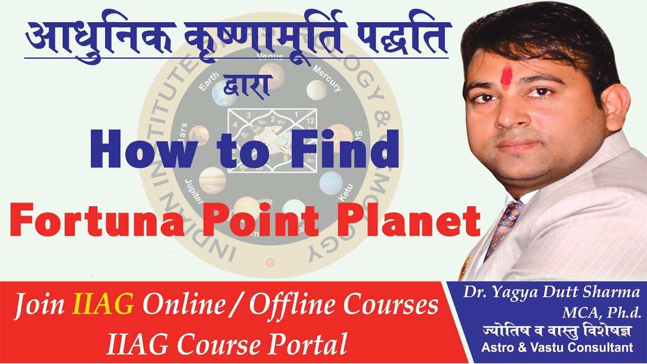 How to find Fortuna Point Planet (2021) | Advanced KP Astrology  | ( By Dr. Yagyadutt sharma)