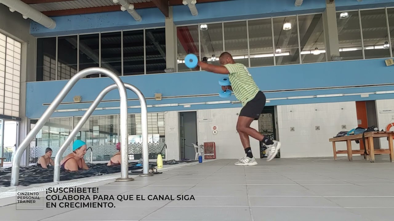 AQUAFITNESS, AQUAGYM E HIDROGINASTICA - 5 ejercicios con las pesas acuáticas