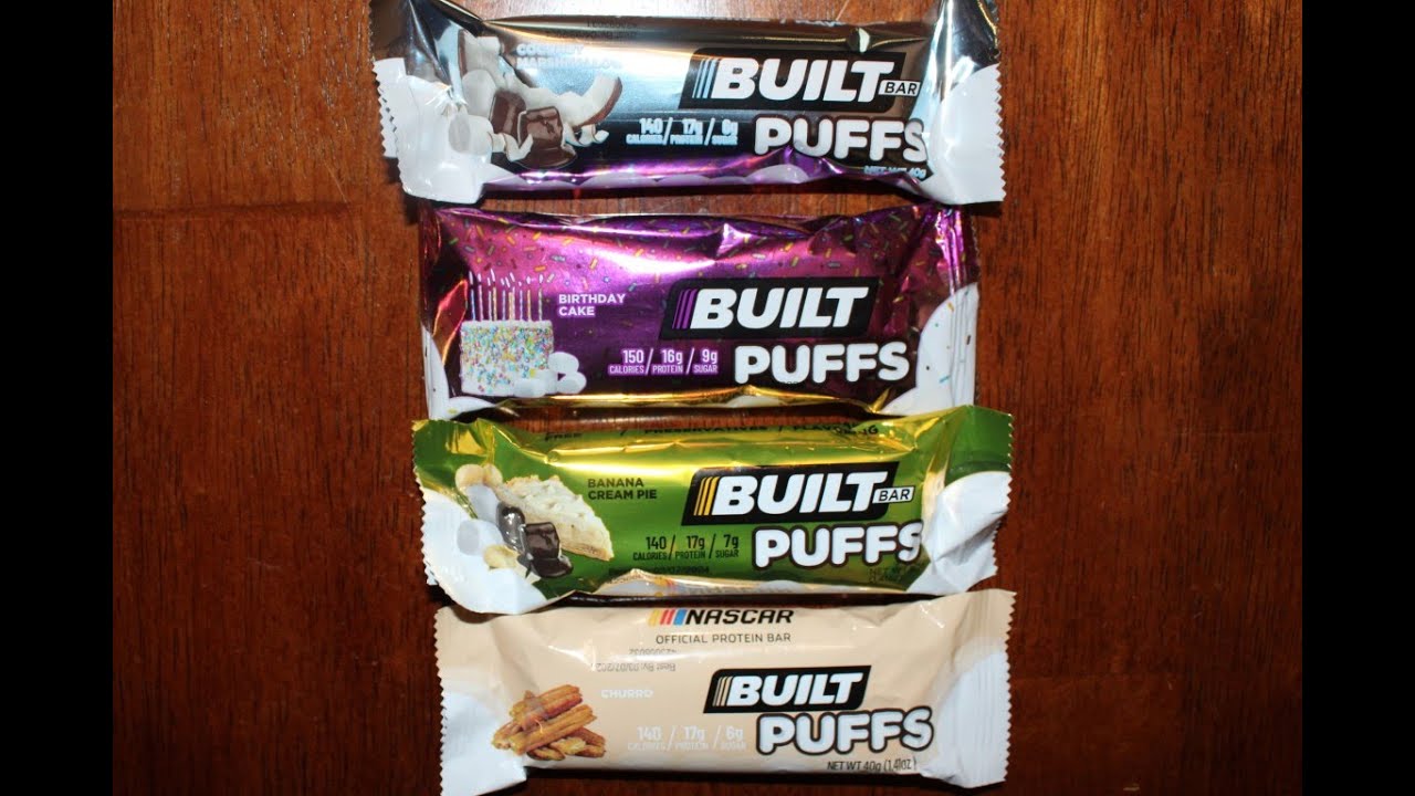 Built Puff: Coconut Marshmallow, Birthday Cake, Banana Cream Pie & Churro Review