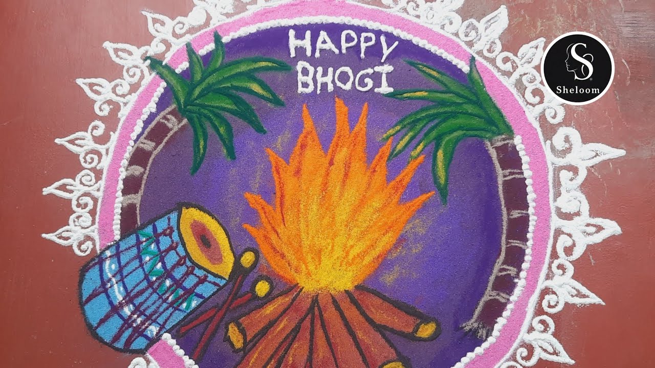 Bhogi special kolam, bhogi kolam 2026 #sheloomartsandcrafts
