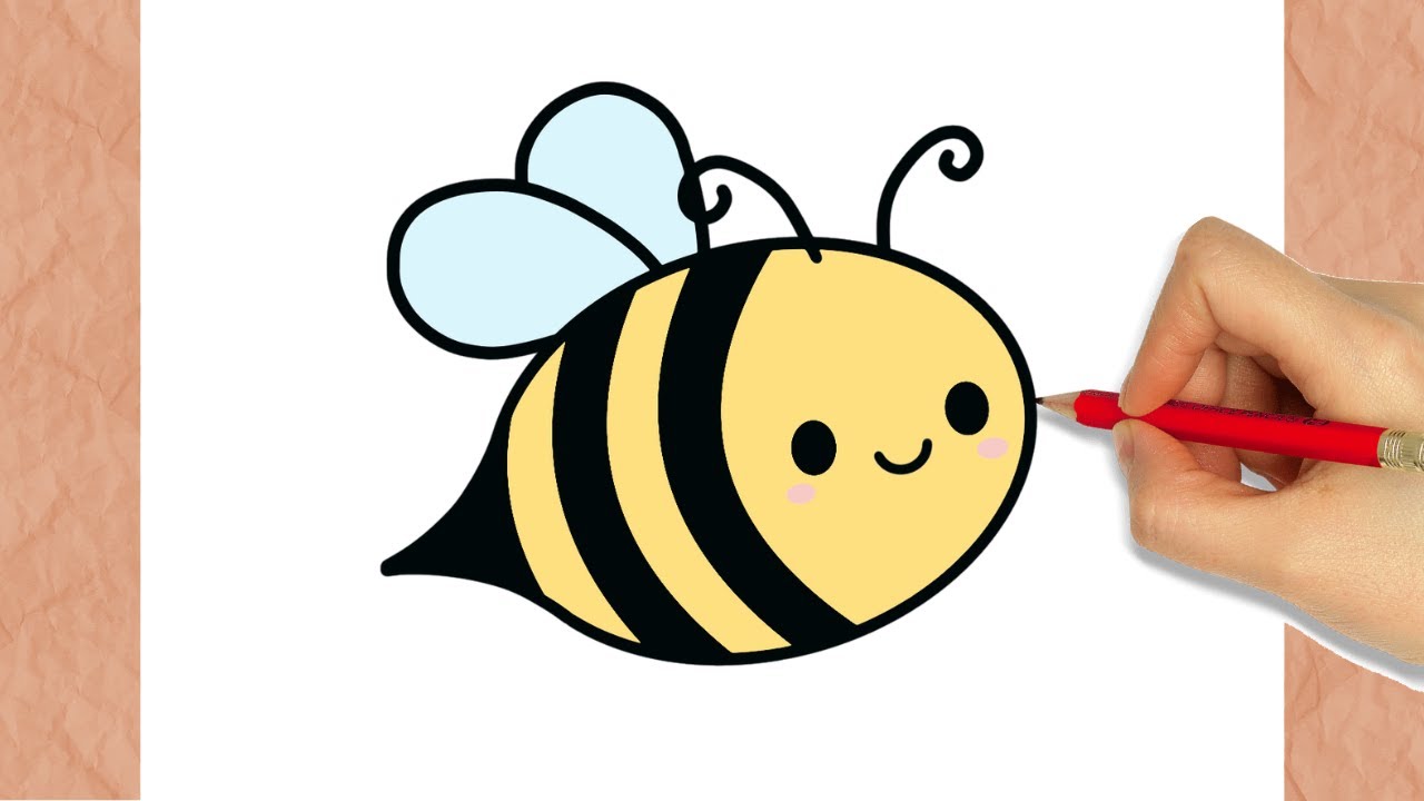 Como Dibujar Abeja kawaii I Facil I paso a paso