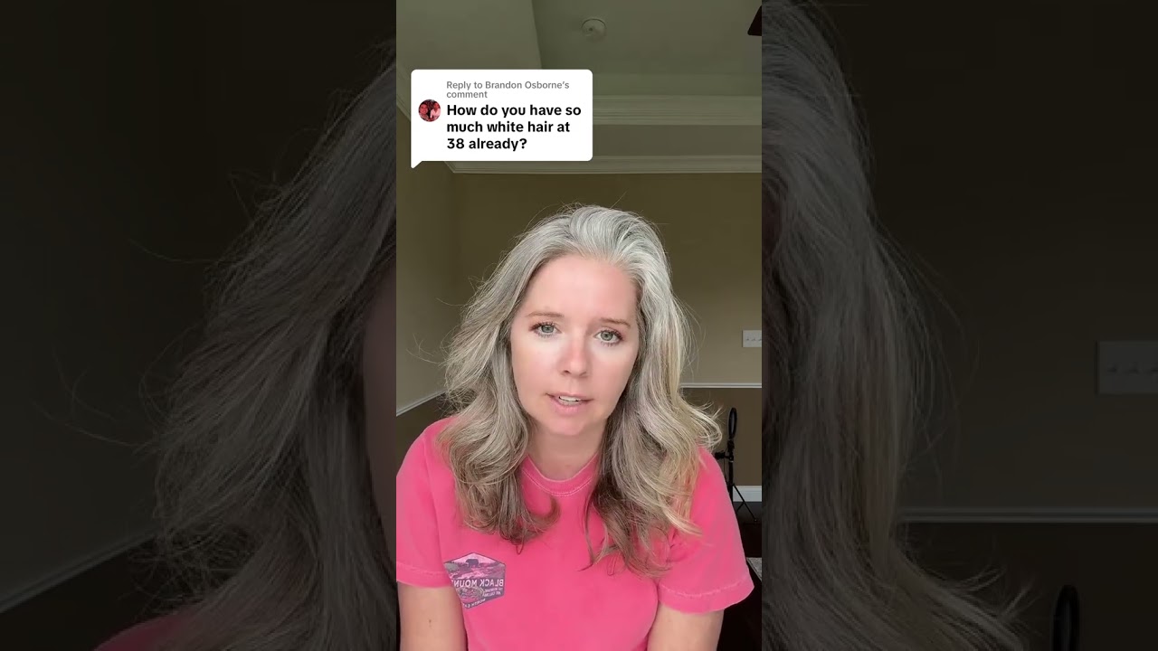 Gray hair at 38 #grayhair #haircare #hairtok #grayhairdontcare #silversisters #grayhairtransition