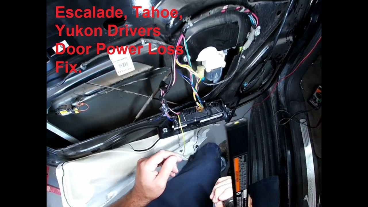 Устранение потери питания на водительской двери Escalade, Tahoe, Yukon