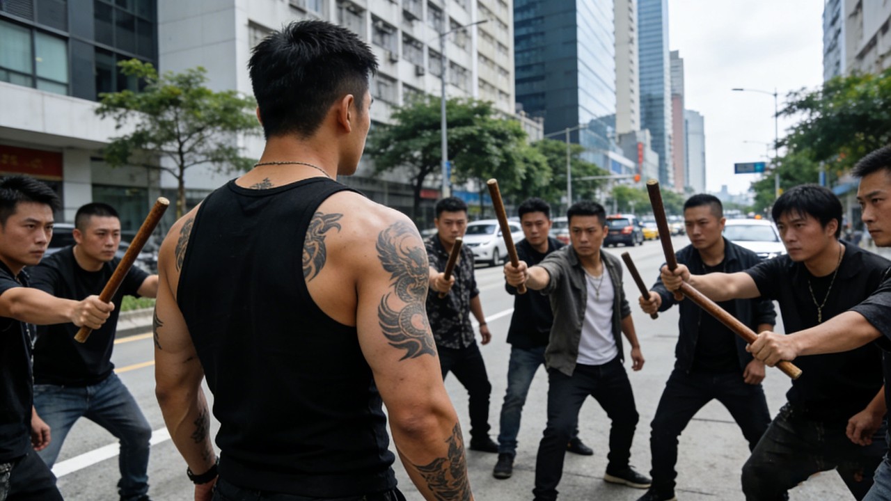 功夫電影！被追殺的小夥竟是散打王，1V10完虐！ 💥 #中国电视剧 #KungFu #Martial #功夫