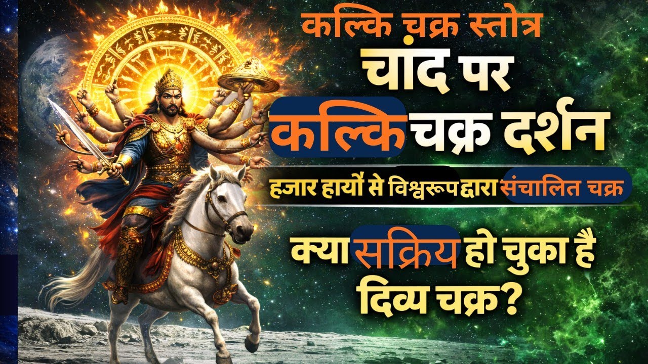 चांद पर कल्कि चक्र दर्शन🔱| हजार हाथों से विश्वरूप संचालित चक्र | कल्कि चक्र स्तोत्र श्रवण [1/3/2026]