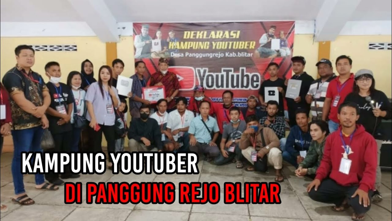 deklarasi kampung youtuber di panggung rejo blitar || suasana desa