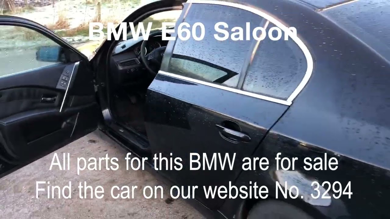 BMW E60 Saloon 520I M54 2003 model 2.2L 170HK Transmission: Manual Color: BLACK 2 (668)