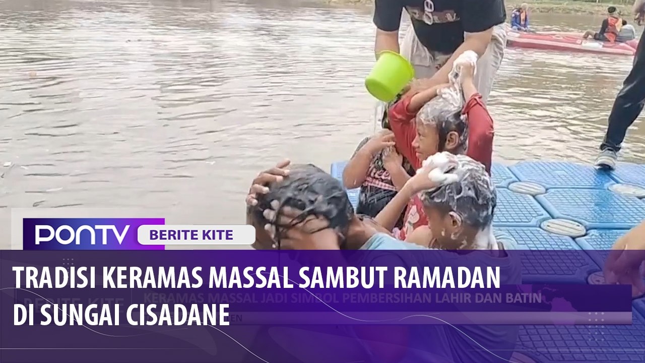 Pembersihan Lahir Batin, Tradisi Keramas Massal Warga Tangerang Sambut Ramadan di Sungai Cisadane