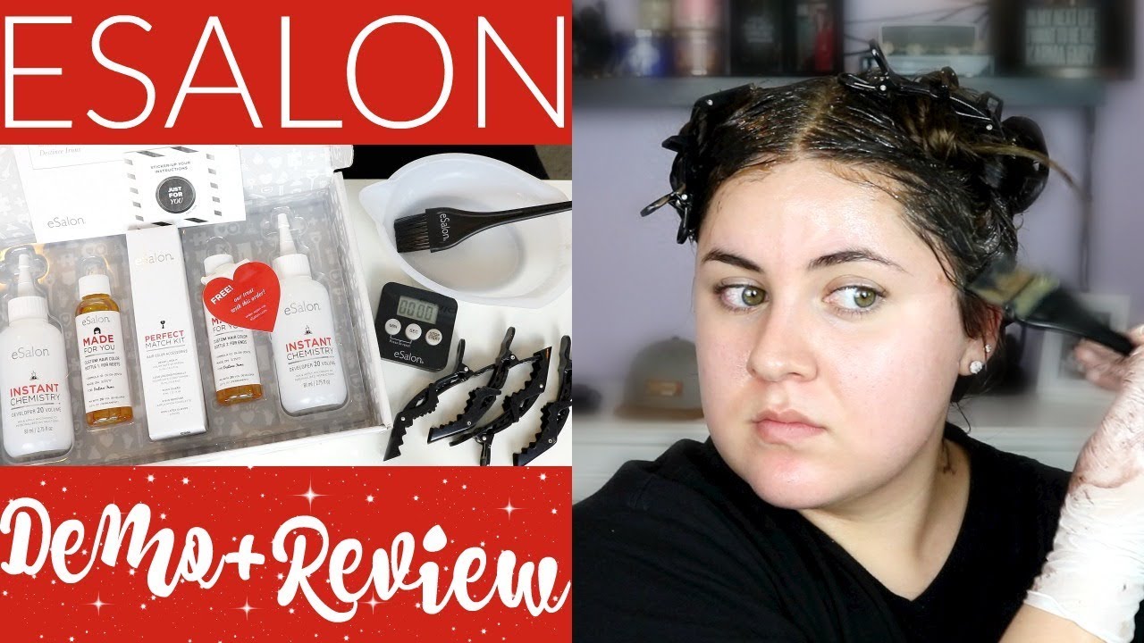 MY NEW HAIR COLOR | ESALON REVIEW + DEMO