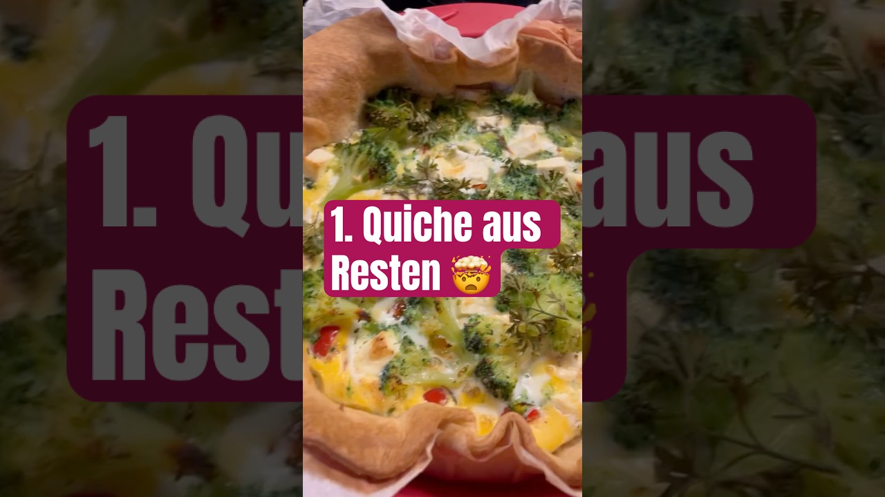 Meine allererste Quiche 😍 | Reste clever verwertet 🍳🥦🧀
