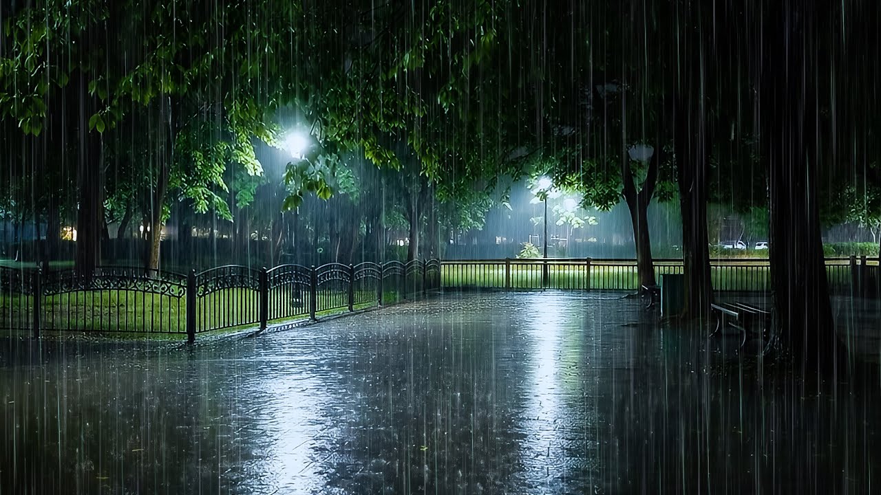 Sleep Soundly with Soft Rain filling on Road | Midnight Rain to Cure Insomnia, Tinnitus