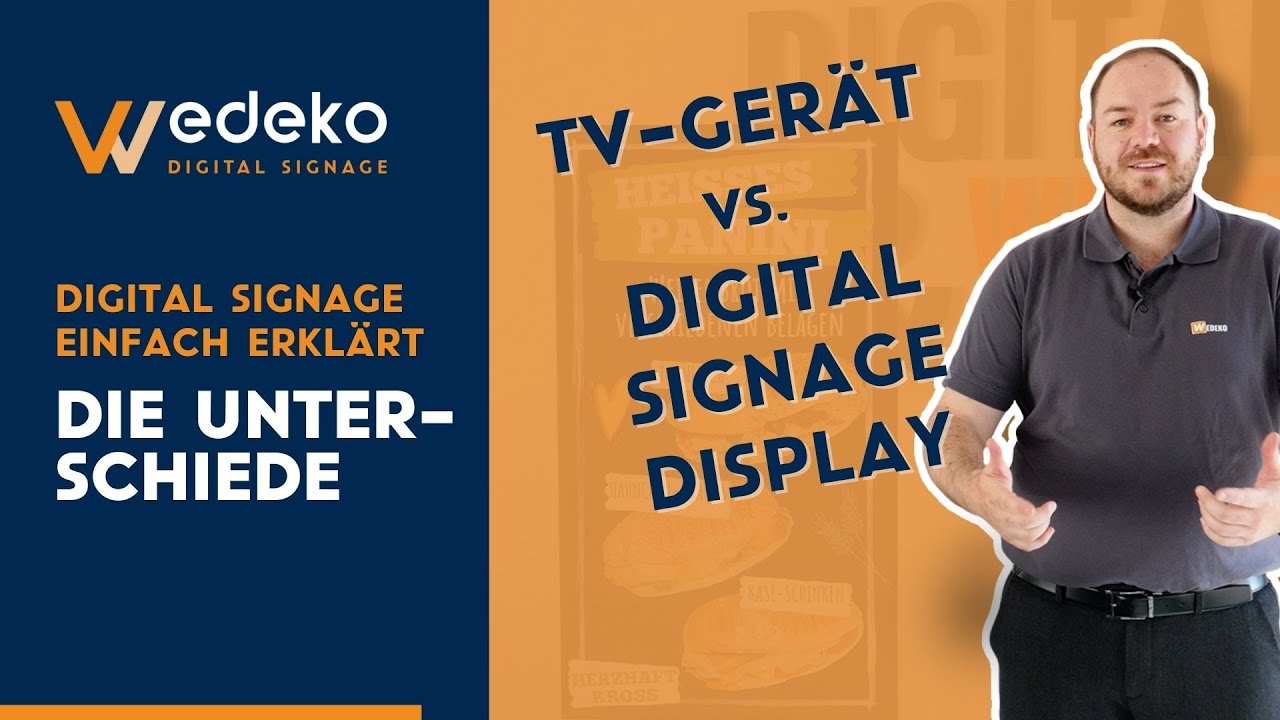 ❓TV Gerät vs. Professional Display | Die UNTERSCHIEDE💡| Digital Signage einfach erklärt 🖥️WEDEKO.COM
