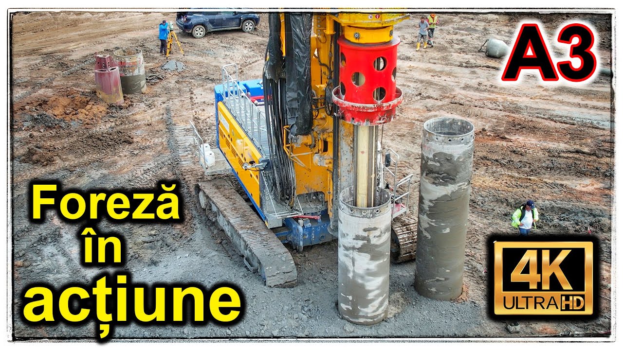 UTILAJ de FORAJ pentru PILOȚI de MARE CAPACITATE pe Autostrada A3 între Nădășelu și Zimbor | Adisan