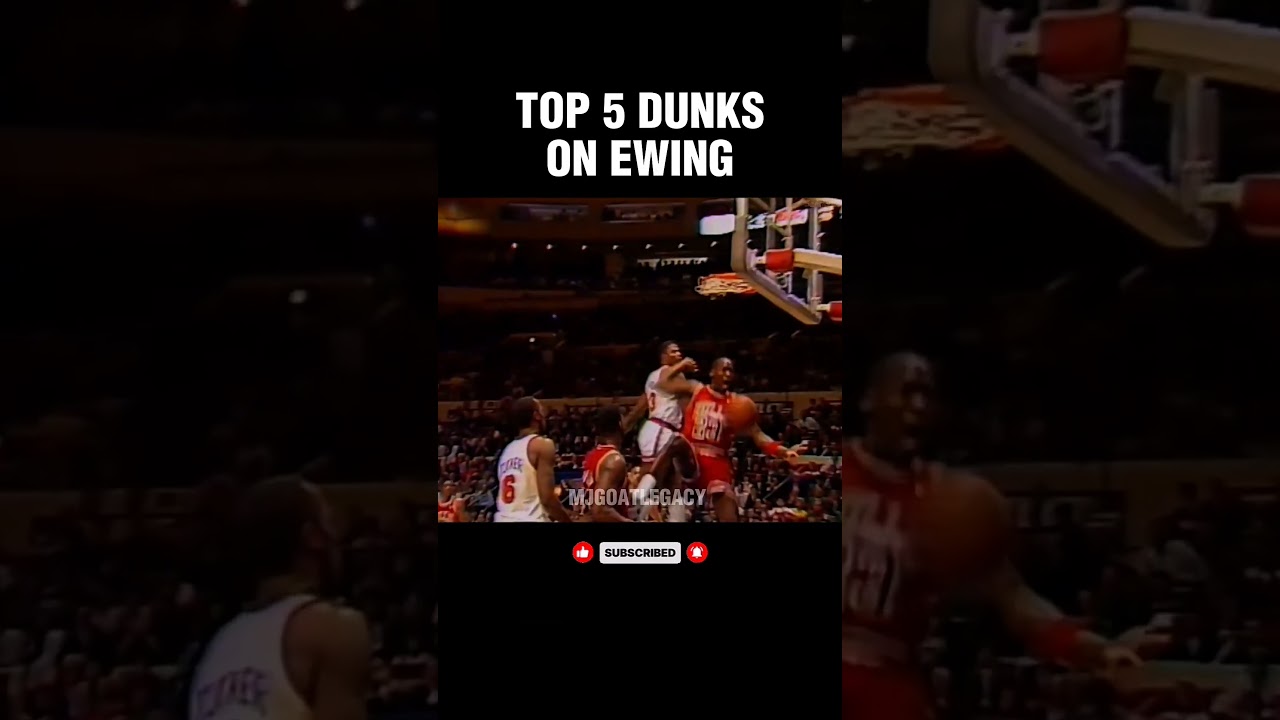 MJ's Top 5 DUNKS On Patrick Ewing #shorts