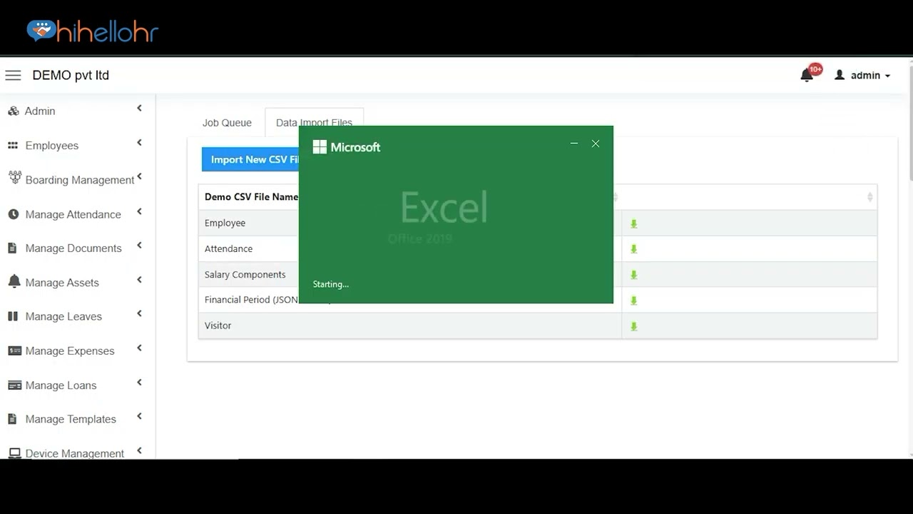 How to Upload Attendance Sheet | Hihellohr HRMS Software
