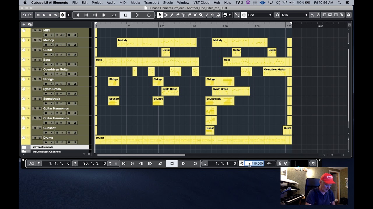 Cubase MIDI file vjezbanje i snimanje