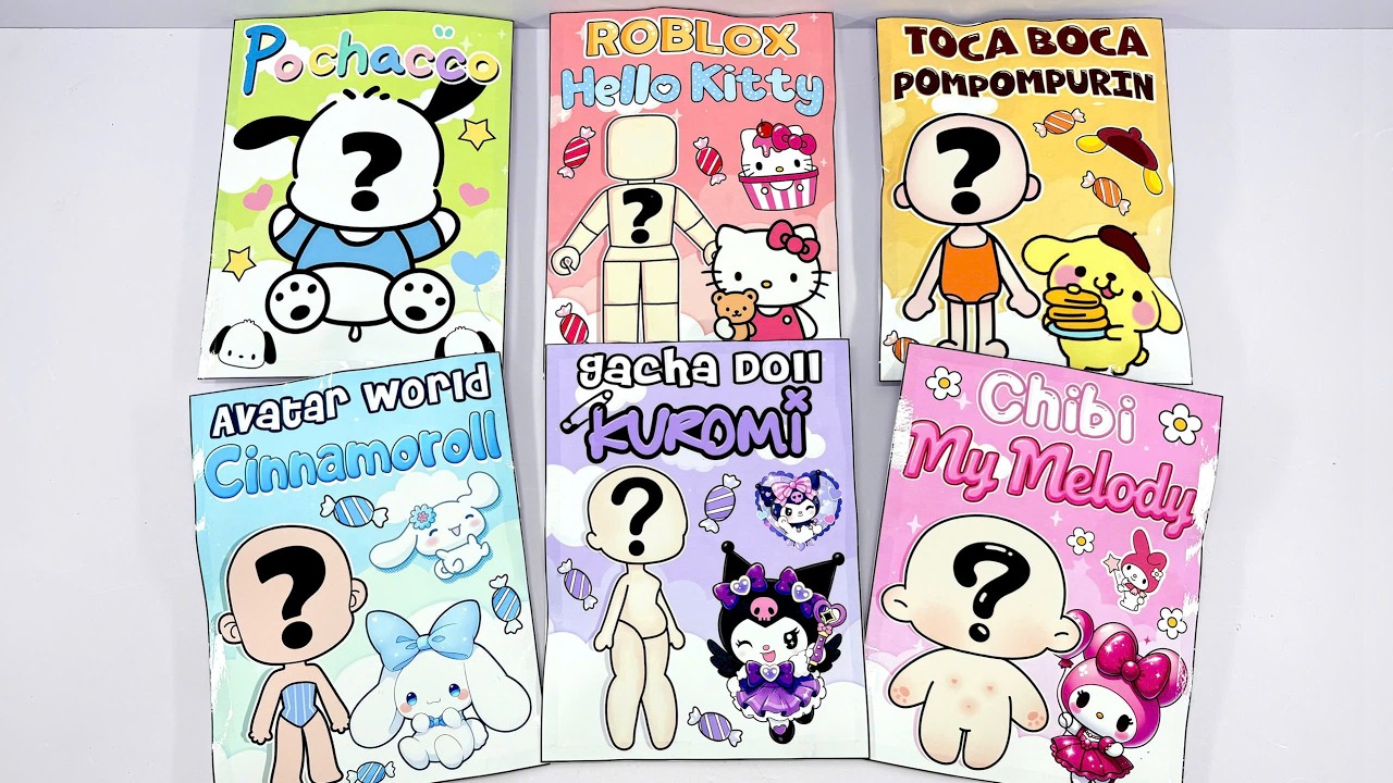 🌈Paper DIY🌈 SANRIO Secret Blind Bag 1000$| Gacha, Roblox, Tocaboca, Avatar World, Chibi | ASMR