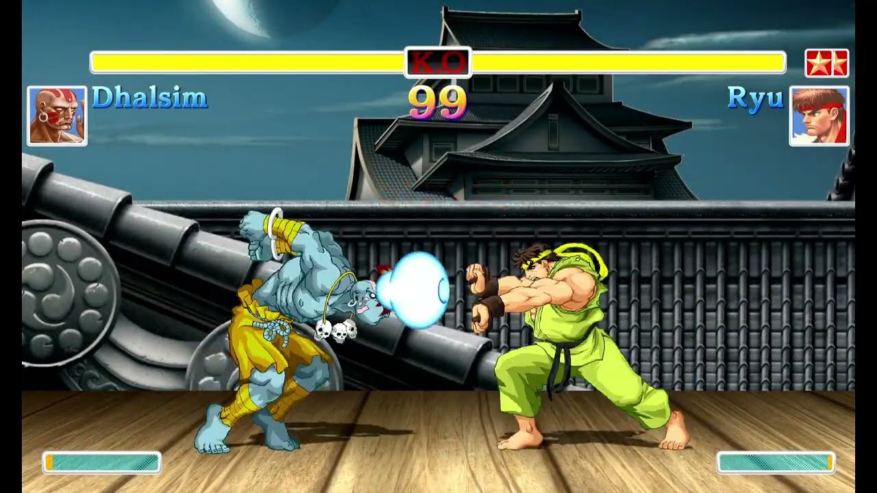 Ultra Street Fighter II(Switch)-Dhalsim vs Ryu IV