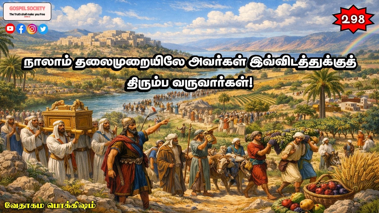 🎖️📖 வேத பொக்கிஷம் 📖🎖️298 - நாலாம் தலைமுறையிலே அவர்கள் இவ்விடத்துக்குத் திரும்ப வருவார்கள் !