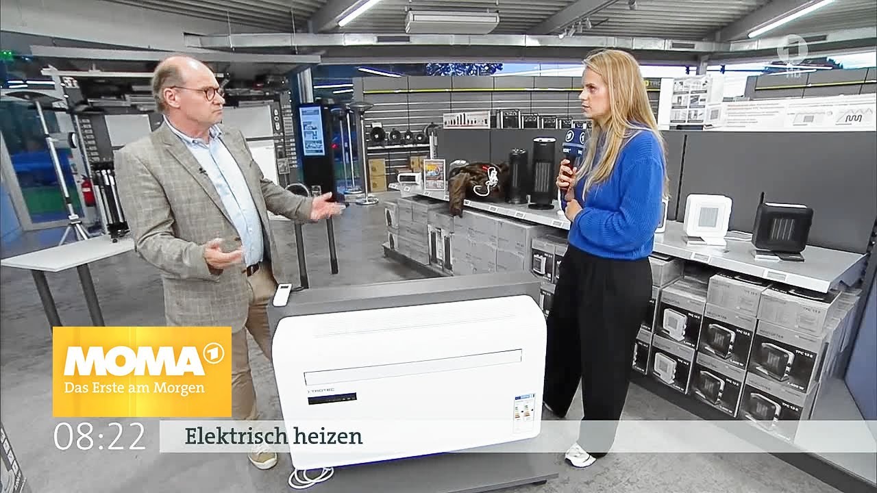 Das ARD Morgenmagazin berichtet live über den Einsatz von Klimaanlagen zum Heizen