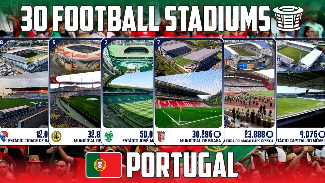 PORTUGAL - TOP 30 WONDERFUL FOOTBALL STADIUMS