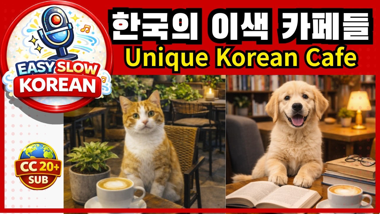 [Slow Korean] 여기 카페 맞아? 한국의 신기한 이색 카페들 Most unique cafes you'll only see in Korea