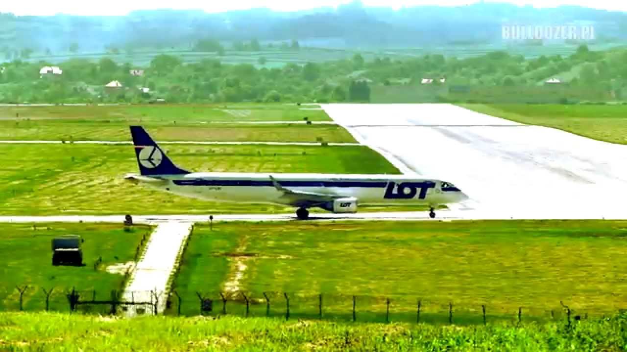 EMBRAER ERJ-195 ✈ SP-LNC ✈ LOT TAKES OFF ✈ Balice/Krak&oacute;w
