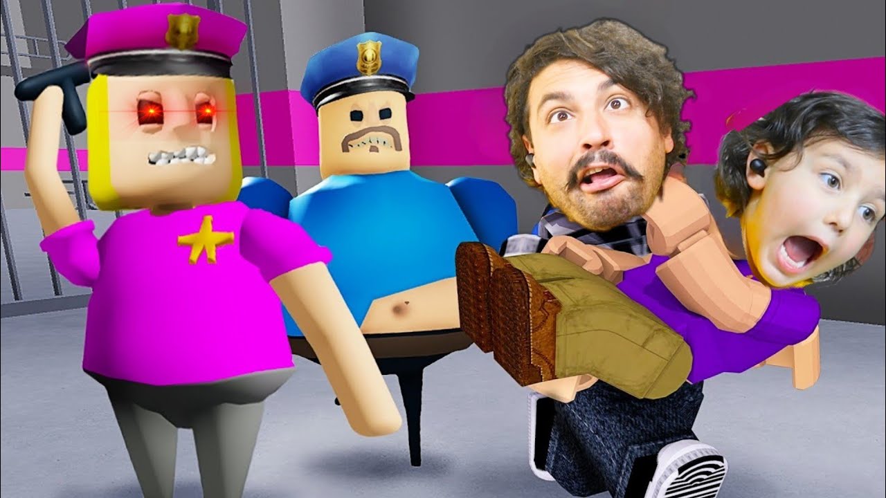 ÇİRKİN KORKUNÇ POLİS KIZIN HAPİSHANESİNDEN KAÇTIK 😄 ROBLOX POLICE GIRL PRISON RUN