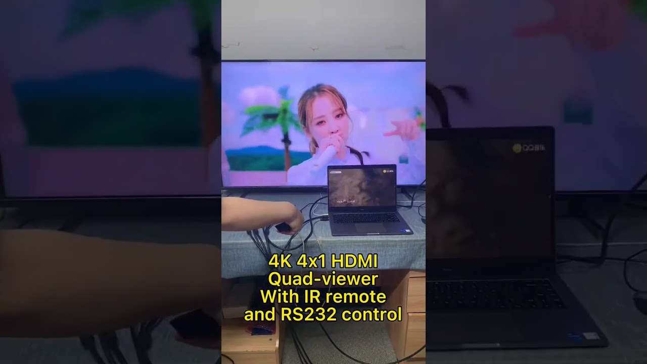 4K HDMI 4x1 multiviewer with IR remote and RS232 control. #hdmi #multiviewer