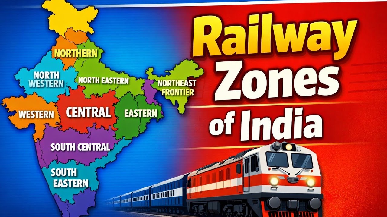 Railway Zones in India for SSC, UPSC & RRB