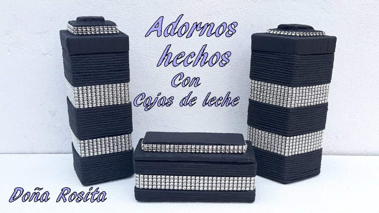 Manualidades con reciclaje de cajas de leche , Diy unos adornos para tu hogar