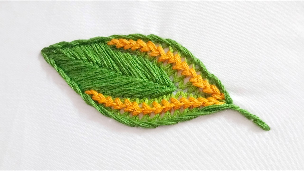 Amazing leaf hand embroidery design | latest leaf hand embroidery  | embroidery |