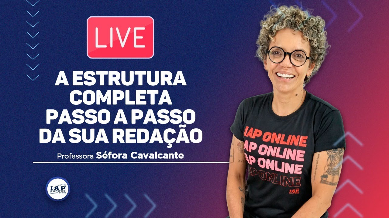 LIVE: A ESTRUTURA COMPLETA PASSO A PASSO DA SUA REDAÇÃO.
