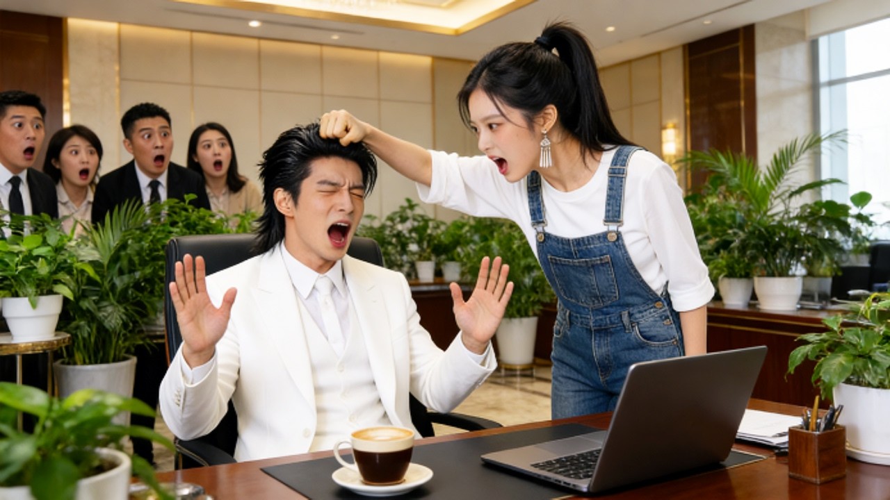 لم يجرؤ أحد على الصراخ في وجه CEO المتعجرف… حتى ضربته المتدربة الجديدة، وولد الحب!