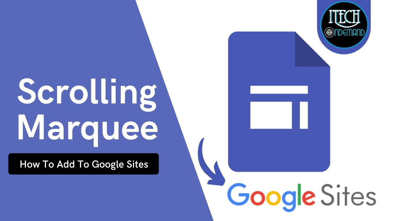 How To Create A Scrolling Marquee  |  Embed Code Into Google Sites  | HTML  |  Scrolling Text