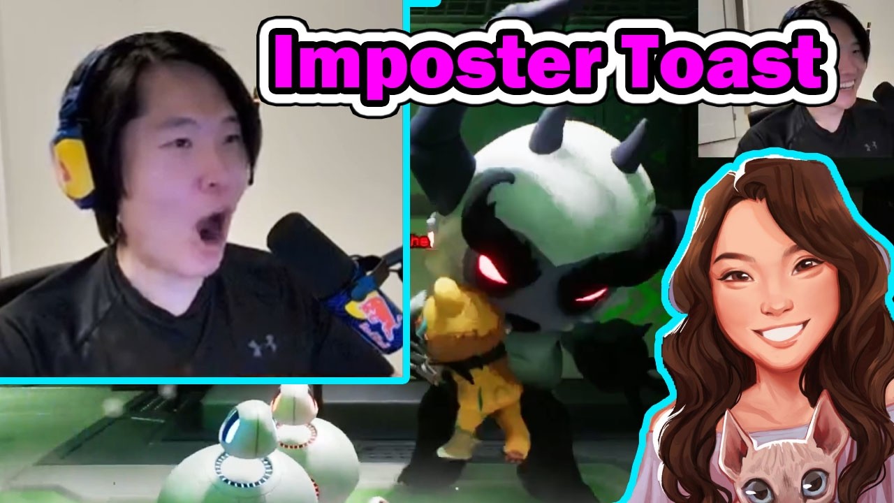 Тост и Джоди нашли новую игру в Among Us, и Тост — самозванец.