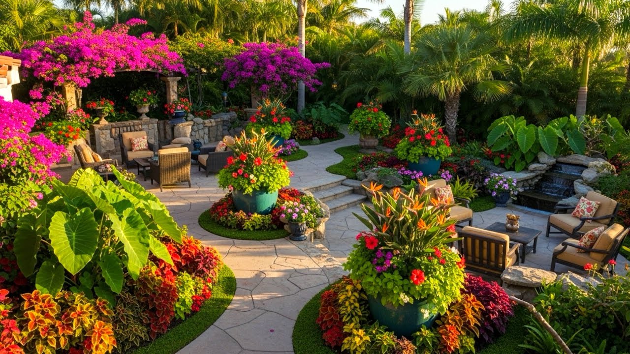 Oasis Flower Garden: Cool, Fragrant Landscape Design for Your Garden!